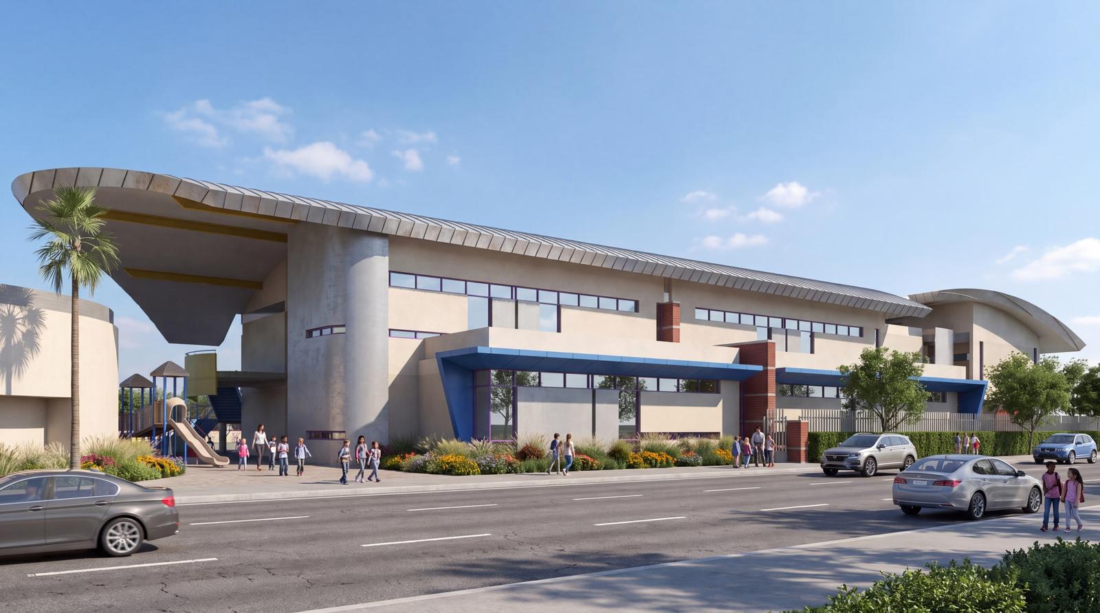 Wilshire Park Primary School, Los Angeles, California, photograph 1 of 4